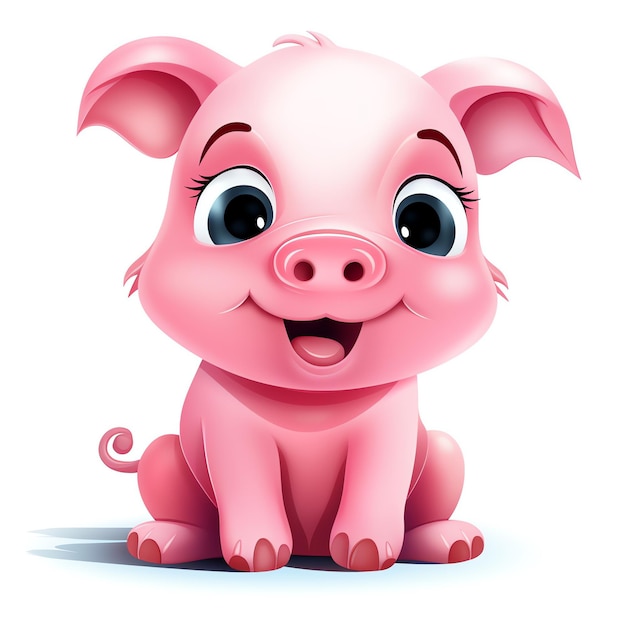 a cartoon of a pig