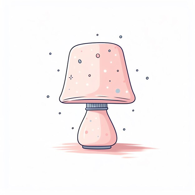 Photo a cartoon of a pink lamp