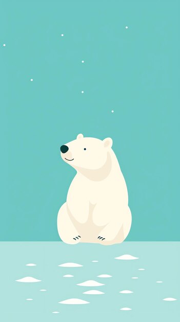 Photo a cartoon of a polar bear