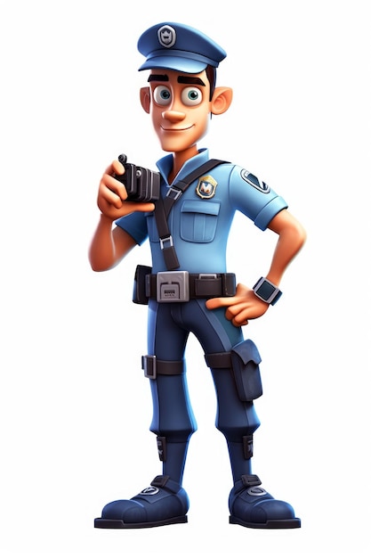 Cartoon police character