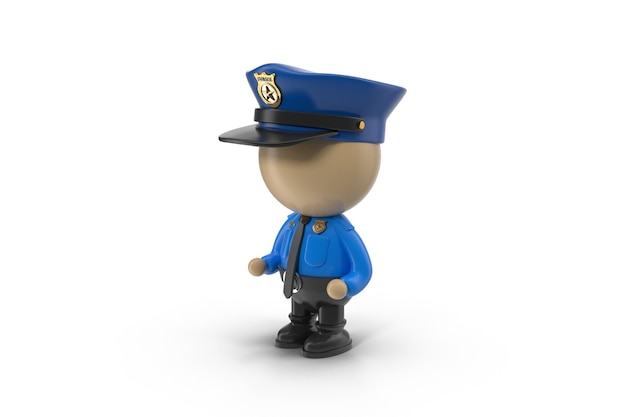 Cartoon Policeman Character