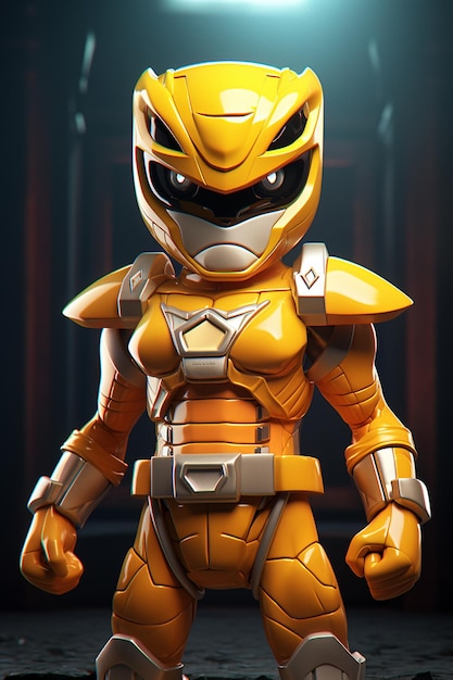 Cartoon power ranger 3d characte