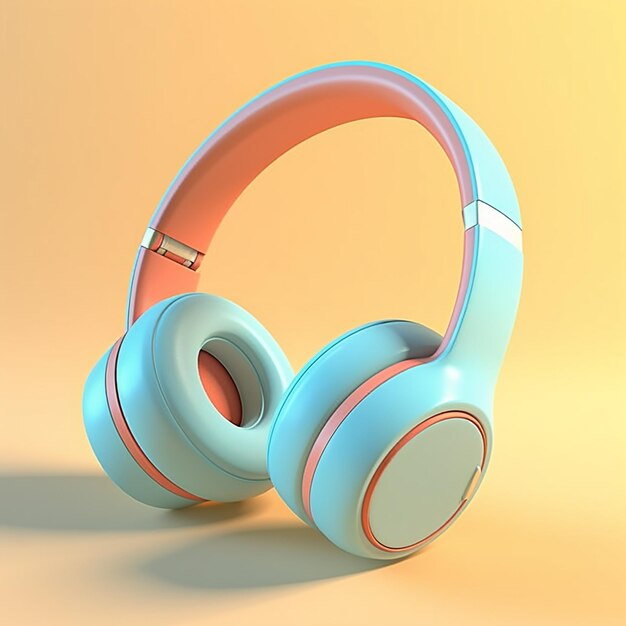 Cartoon premium headphones 3d