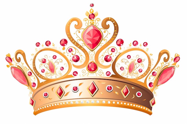 Cartoon princess crown AI generated