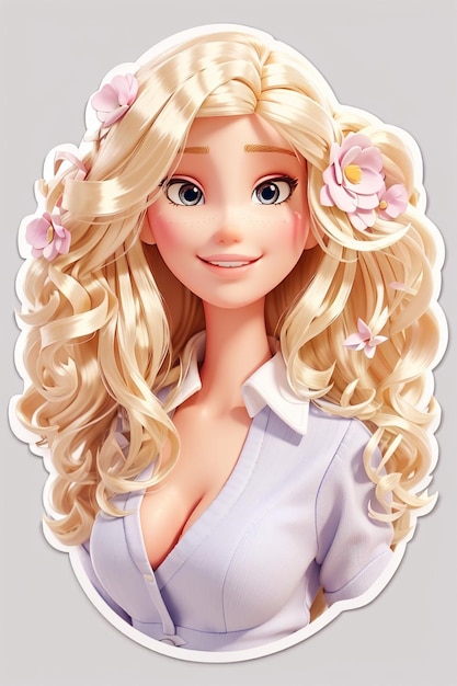 cartoon princess HD 8K wallpaper Stock Photographic Image