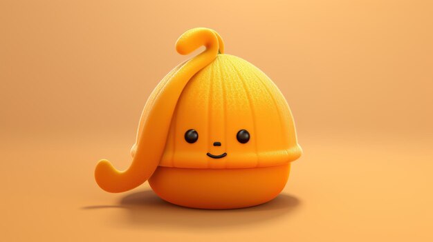 Photo cartoon pumpkin character