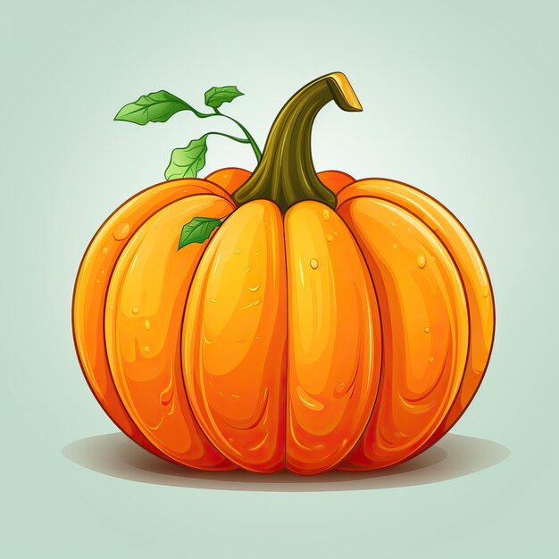 A cartoon pumpkin for halloween vector in the style of realistic still life paintings