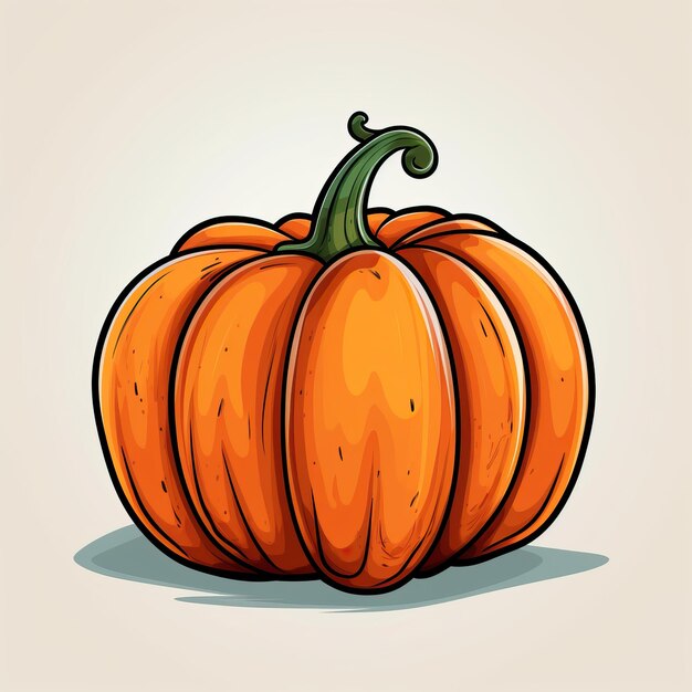A cartoon pumpkin for halloween vector in the style of realistic still life paintings