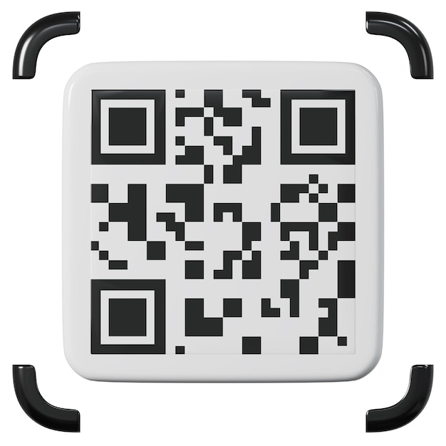 Cartoon QR-code scannen icoon in smartphone QR-code voor betaling of certificering valideren concept3D