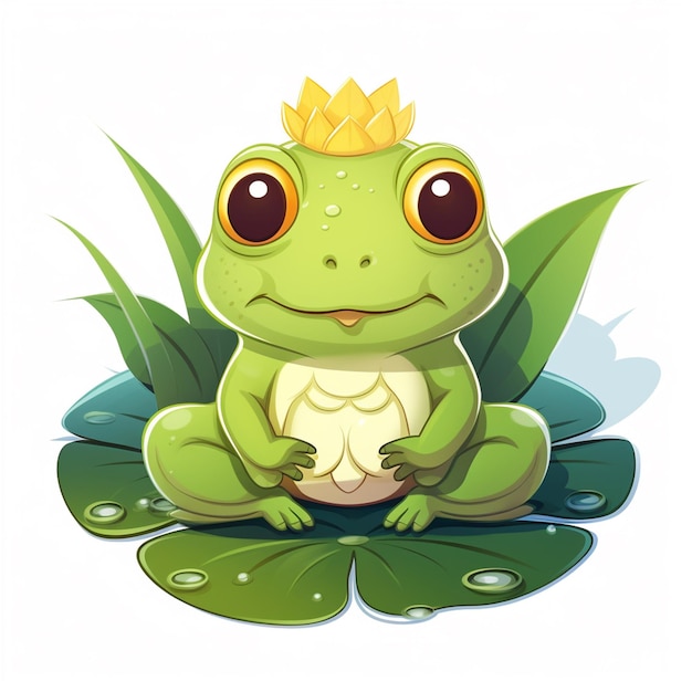 cartoon of queen frog