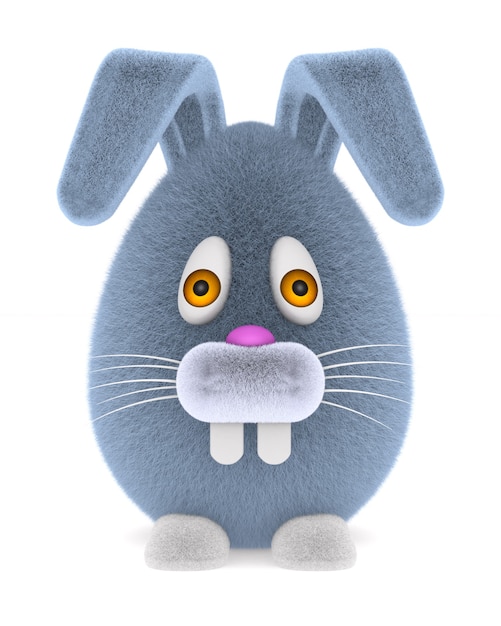 Cartoon rabbit 3D illustration