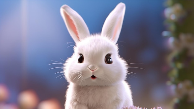 cartoon rabbit HD 8K wallpaper Stock Photographic Image