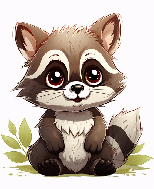 a cartoon of a raccoon