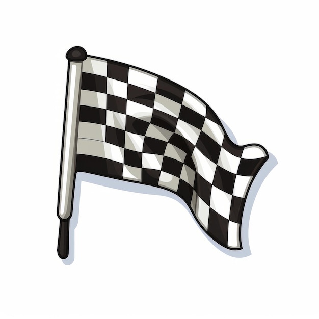 Photo cartoon racing flag