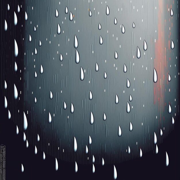 Cartoon Rain vector illustration style