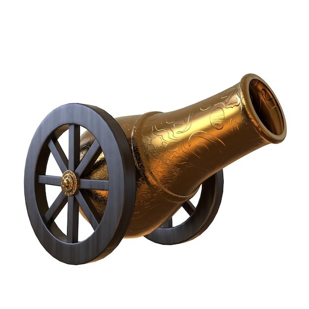 Cartoon Ramadan Cannon 3D Rendering