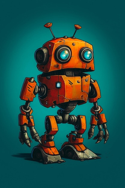 A cartoon of a robot