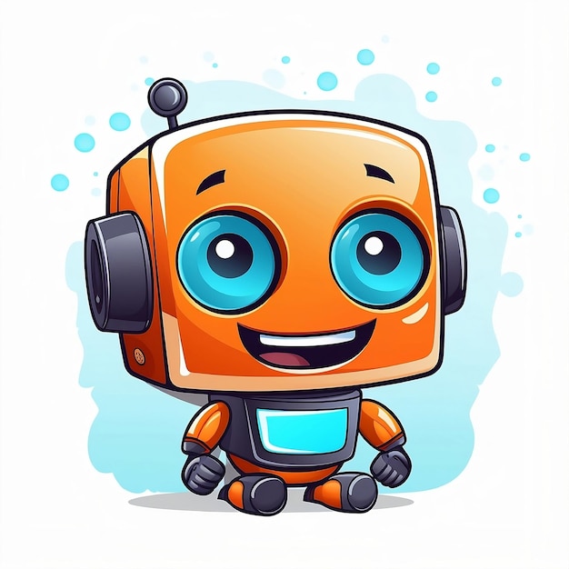 Photo cartoon robot