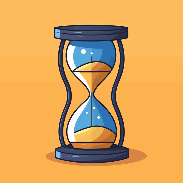 Photo a cartoon of a sand clock