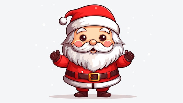 мультфильм Санта-Клаус размахивает руками в воздухе генеративный ай