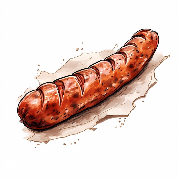 Photo cartoon sausage illustration