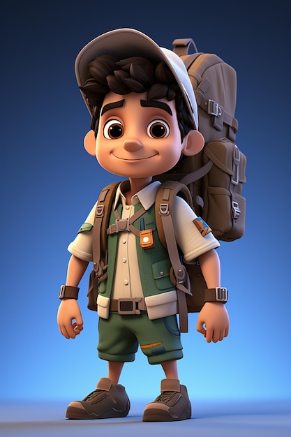 Cartoon SCOUT 3d character