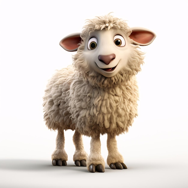 a cartoon sheep with a white background