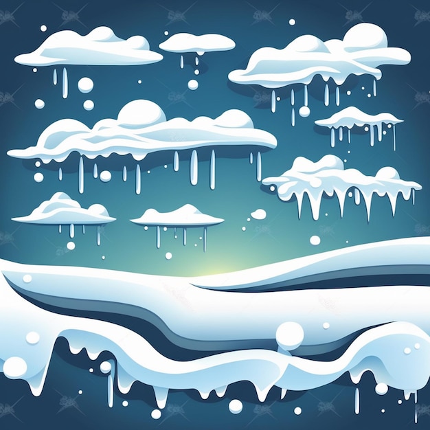 Cartoon Sneeuw vector illustratie