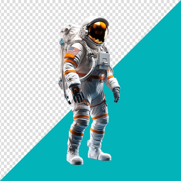 cartoon space astronaut PNG file isolated transparent cutout no background