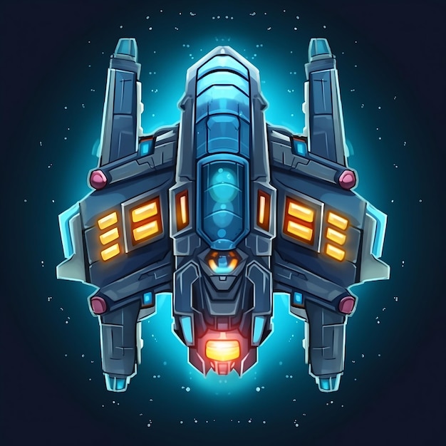 Cartoon spaceship