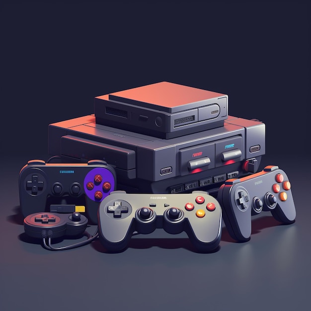 Cartoon spelconsole 3d