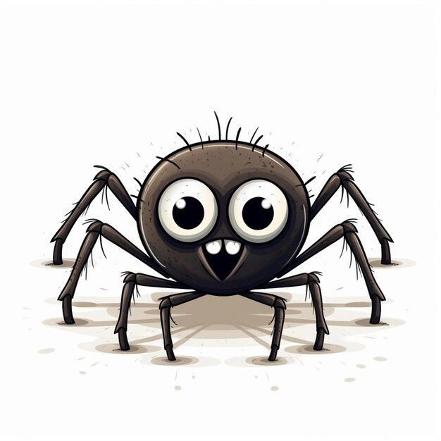 cartoon spider with big eyes and a big smile on its face generative ai