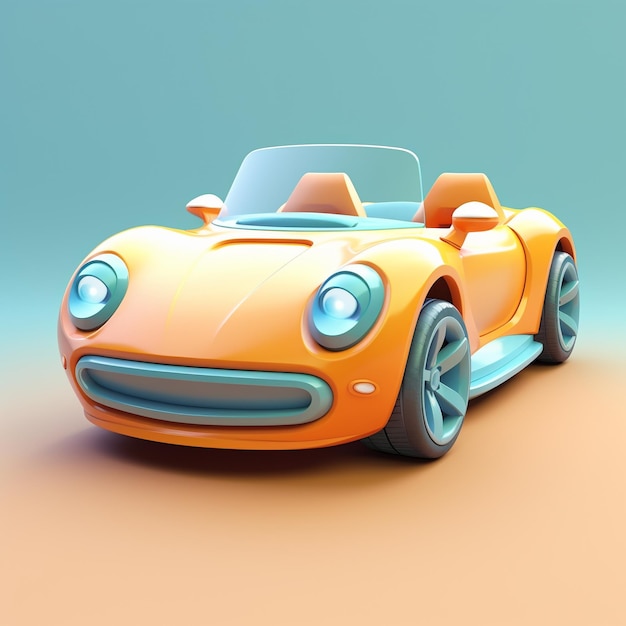 Cartoon Sports Car 3d