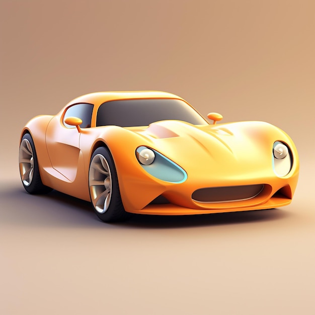 Cartoon Sports Car 3d