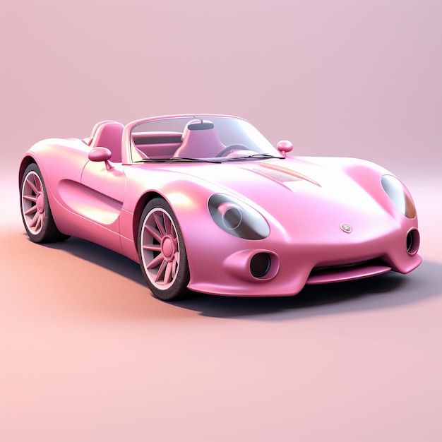 Photo cartoon sports car 3d