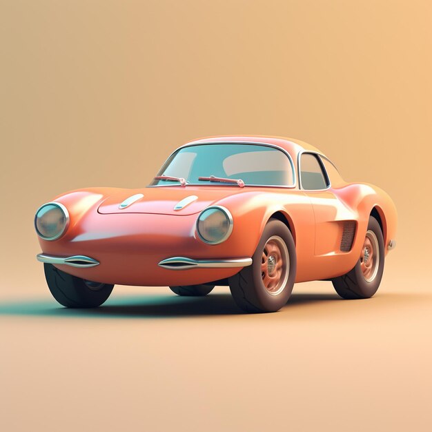 Cartoon Sports Car 3d