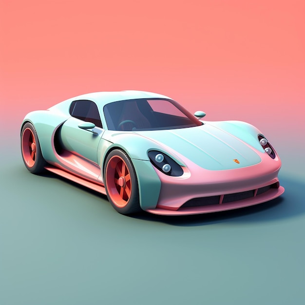 Cartoon Sports Car 3d