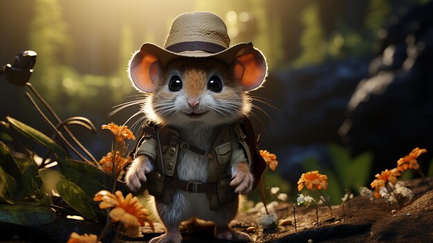 cartoon story book mouse