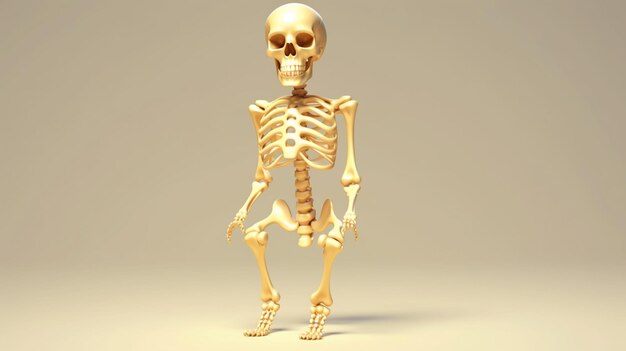 Foto osso in stile cartone animato ai generative