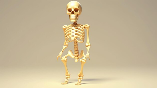 Photo cartoon style bone ai generative