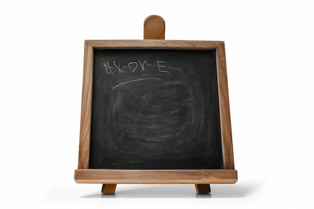 Cartoon Style Chalkboard with Eraser on White Back AI generated