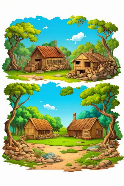 Cartoon style model exquisite painting wallpaper hd background prop illustration design element