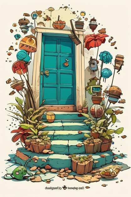 Cartoon style model exquisite painting wallpaper HD background prop illustration design element