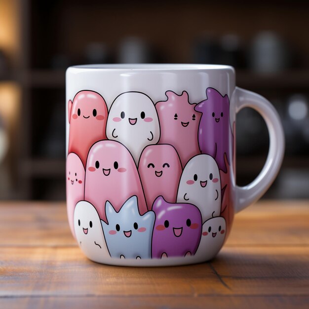 Photo cartoon style mug animated with cutesy smiles and dance moves