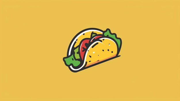 Photo a cartoon of a taco and a sandwich with chili and peppers