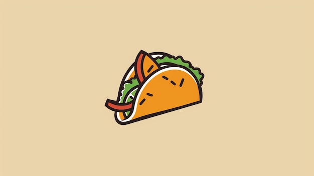 Photo a cartoon of a taco with a face and a cat on the top