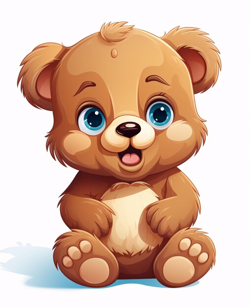 a cartoon of a teddy bear