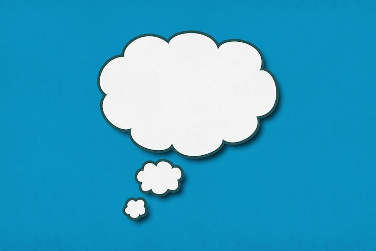 Photo cartoon thought bubble