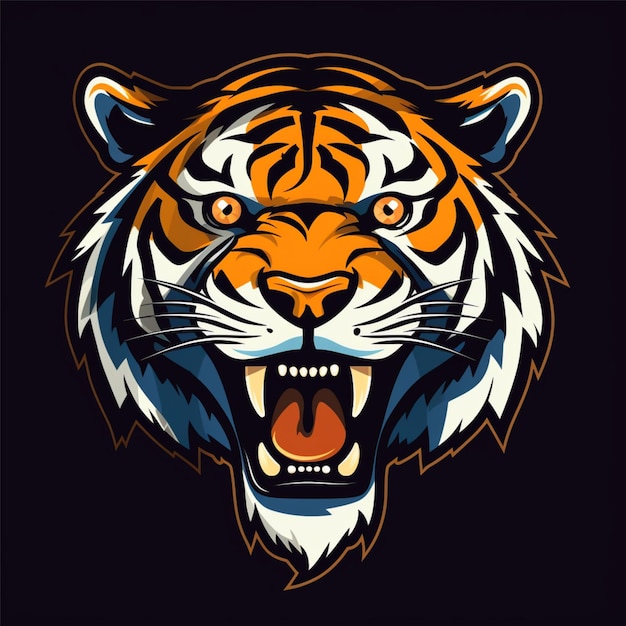 cartoon tiger logo