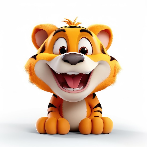 3d Rendered Illustration Of Sitting Tiger Cartoon Character Stock Photo,  Picture and Royalty Free Image. Image 53977474.